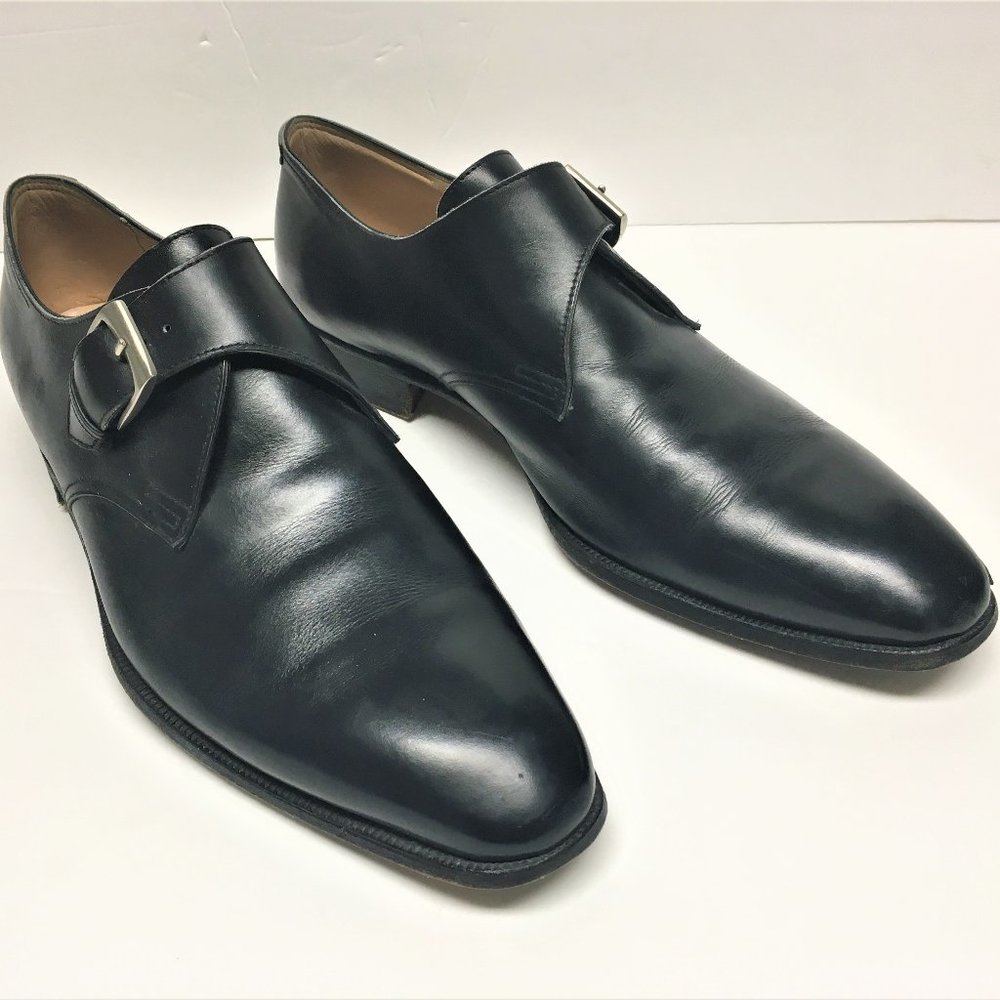 Gravati mens, black, single-strap monk, size 10.